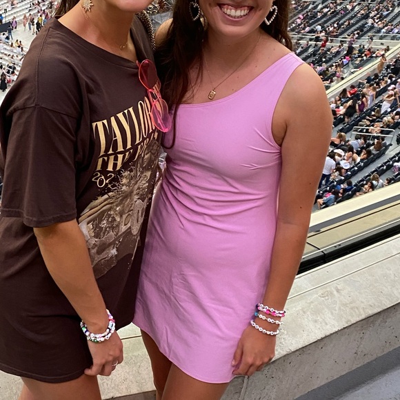 Abercrombie & Fitch Pink One Shoulder Dress - Picture 4 of 4